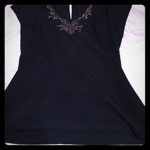 3/$25 ❤️Dalia embellished navy top